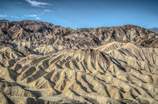 sand zabriskie mointains Death valley california panoramic view point