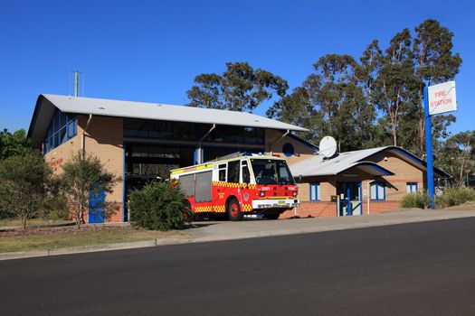 REGENTVILLE, AUSTRALIA - OCTOBER 23, 2013:  Rural Fire Service Cumberland Zone Headquarters,  Located at the base of the Blue Mountains and has  16 Brigades and over 1000 firefighters and support personnel as well as FCC comms unit.