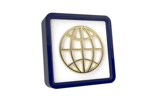 Globe symbol for global communication and positioning systems, or simply the Globalization and World wide Concepts