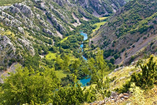 Grand canyon of Krupa river in karst region of Croatia
