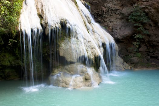 Waterfalls, emerald green natural tropical  Chiang Mai, Thailand