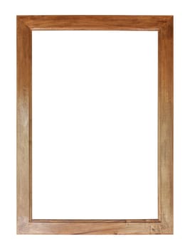 Classic wooden frame isolated on white background