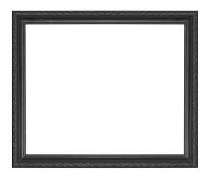 Ancient wooden frame isolated on white background.