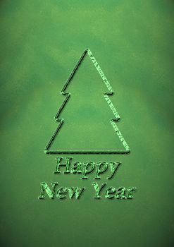 New year background with pine tree. Christmas decoration pattern.