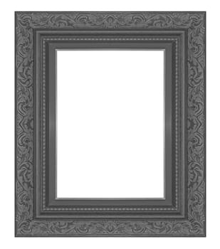 Classic wooden frame isolated on white background