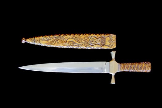 Image of cold weapon on black background