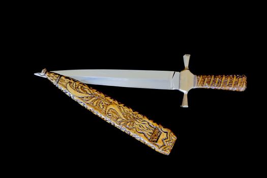 Image of cold weapon on black background