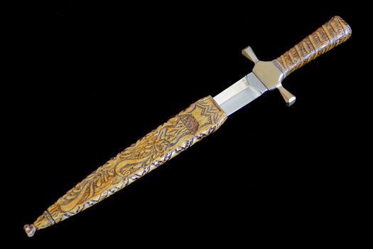 Image of cold weapon on black background
