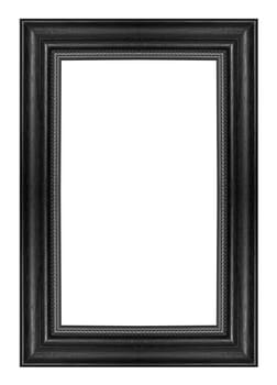 Classic wooden frame isolated on white background