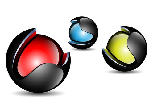 vivid color and beautiful shapes of ball