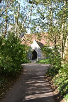 Late Norman parish church in the Sussex village of Edburton,England.