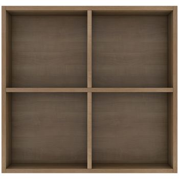 Wooden shelves. 3d render isolated on white background