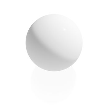 White sphere. 3d render isolated on white background