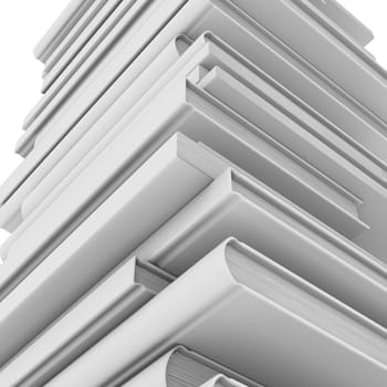 A stack of books. Isolated render on a white background