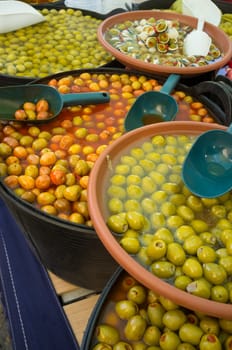 Olives pickled and stuffed in traditional Spanish way