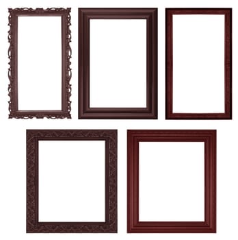 Set of black  vintage frame isolated on white background