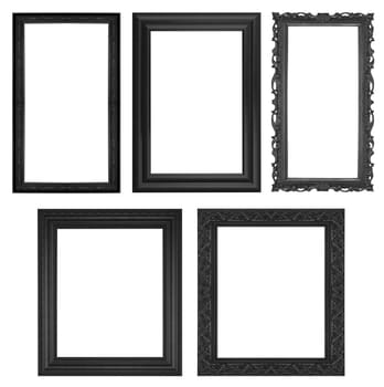 Set of black  vintage frame isolated on white background