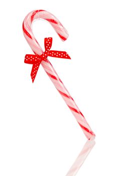 Christmas candy cane isolated on white background