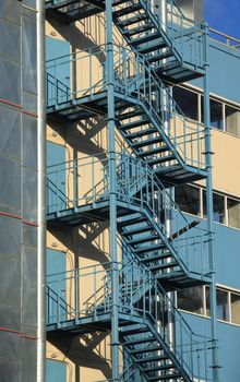 fire escape on a building wall