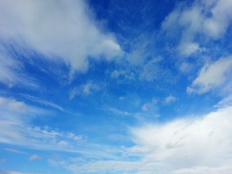 blue sky with white clouds on a sunny day