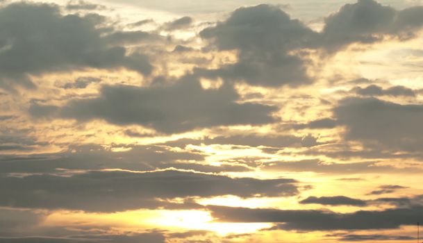 Sunset evening sky clouds black sky yellow.