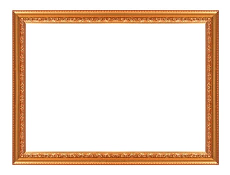 Old Antique  frame Isolated Decorative Carved Wood Stand Antique Black Frame Isolated On White Background