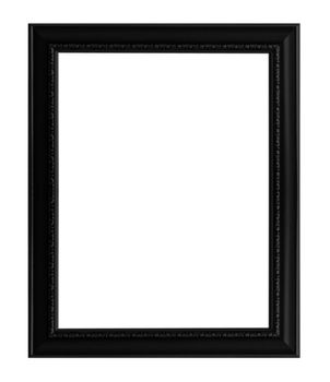 Old Antique Black frame Isolated Decorative Carved Wood Stand Antique Black Frame Isolated On White Background