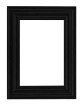 Old Antique Black frame Isolated Decorative Carved Wood Stand Antique Black Frame Isolated On White Background