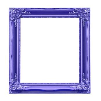 Antique Purple Frame isolated on Black Background