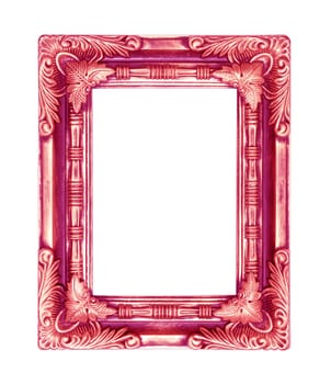Antique Pink Frame isolated on Black Background