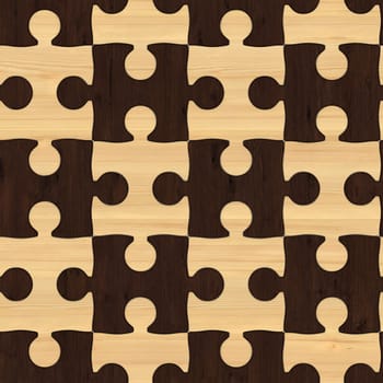Seamless texture white puzzle. 3D image
