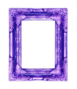 Antique Purple Frame isolated on Black Background