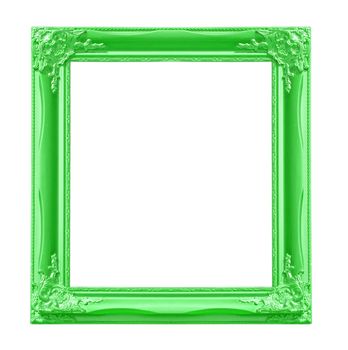 Antique Green  Frame isolated on Black Background