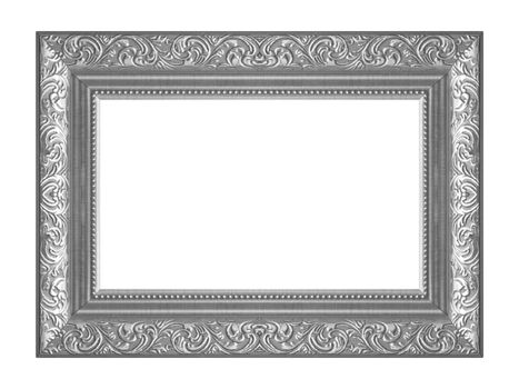 Old antique wooden frame isolated on white background.