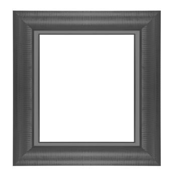 Old antique wooden frame isolated on white background.