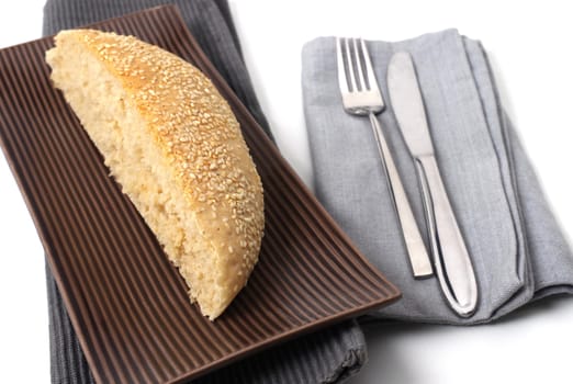 Breakfast with seasame bread