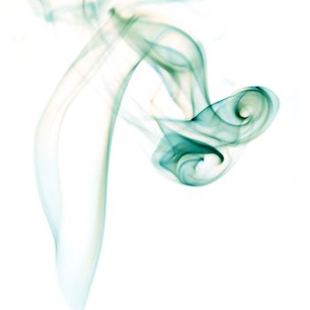 green smoke abstract background close up