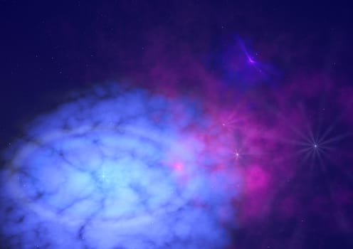 Star field in space, a nebulae and a gas congestion. "Elements of this image furnished by NASA".