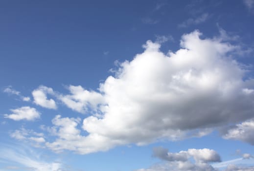 Clouds And Clear Blue Sky Weather Nature.