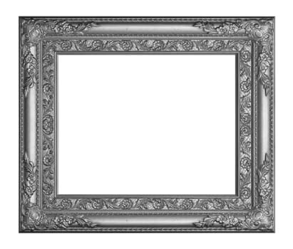 Classic wooden frame isolated on white background