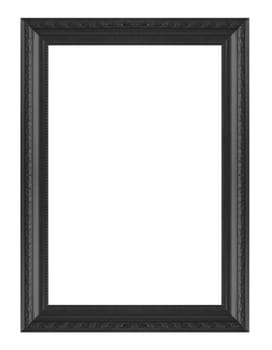 Classic wooden frame isolated on white background