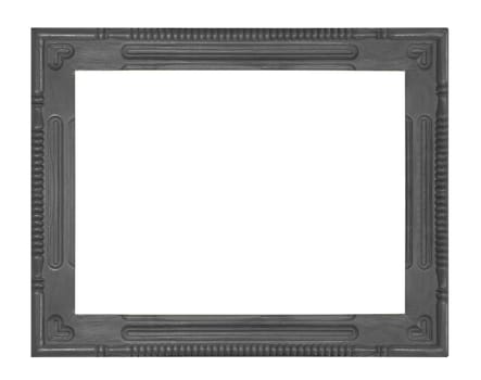 Classic wooden frame isolated on white background