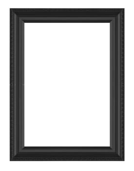 Classic wooden frame isolated on white background