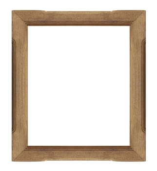 Classic wooden frame isolated on white background