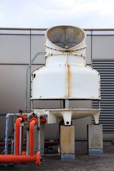Big Pipeline to cooling system fan of Building