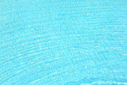 Refection of Blue water surface in Swimming pool with Ripple
