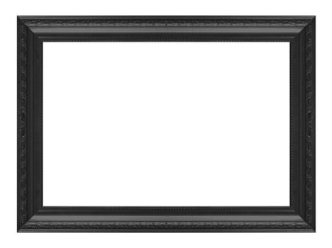 Classic wooden frame isolated on white background