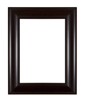 Old Antique Black  frame Isolated Decorative Carved Wood Stand Antique Black  Frame Isolated On White Background