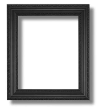 Antique Golden Frame Isolated On White Background