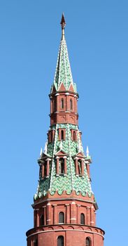 Moscow Kremlin tower with red star